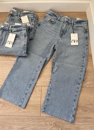 Прямі джинси zara straight fit