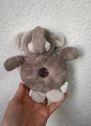 Детская мягкая игрушка погремушка слон слонёнок2 фото