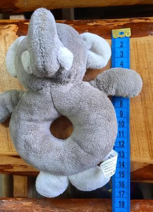 Детская мягкая игрушка погремушка слон слонёнок5 фото
