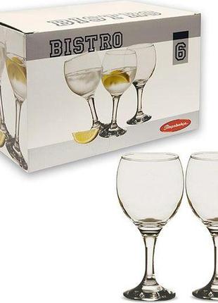 Набор бокалов для вина pasabahce bistro 44411 (260 мл, 6 шт)