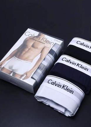 Чоловічі труси, боксери calvin klein (комплект, набір 3шт) | спідня білизна