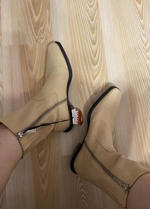 Новые полностью кожаные мягкие ботинки 41-41,5 р осень весна zara4 фото