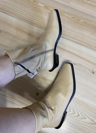 Новые полностью кожаные мягкие ботинки 41-41,5 р осень весна zara10 фото