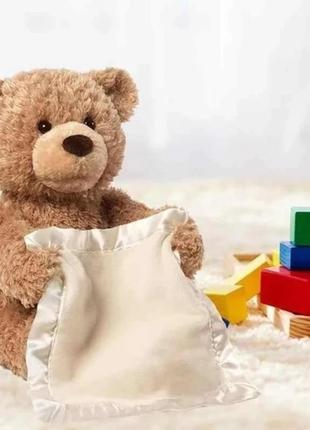 Дитяча інтерактивна плюшева іграшка ведмедик peekaboo bear brown 30 см