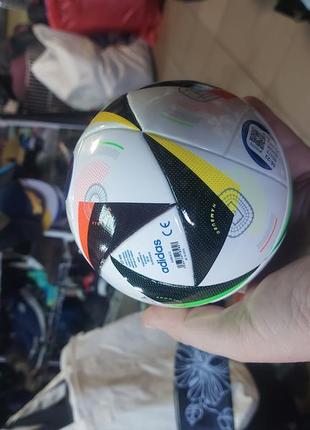 Міні-футбольний м'яч унісекс adidas euro 2024 - білий/чорний/glory7 фото