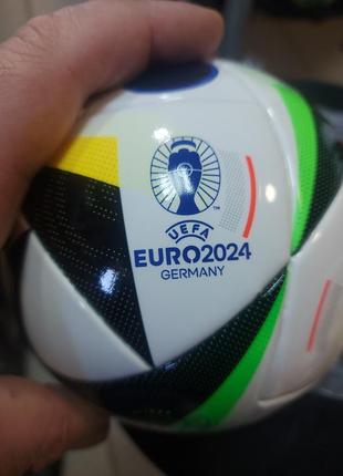 Міні-футбольний м'яч унісекс adidas euro 2024 - білий/чорний/glory4 фото