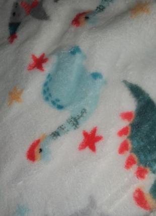 Плед детское микрофибра одеяло для малышей динозавры3 фото