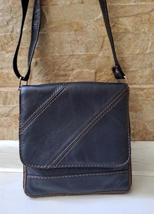 Шкіряна сумка крос-боді genuine leather1 фото
