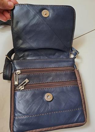 Шкіряна сумка крос-боді genuine leather5 фото