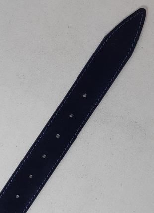 Ремінь 06.071.029 брючний замшевий (3,5 х 121 см) фіолетовий з декоративною окантовкою3 фото