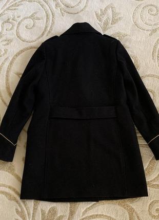 Стильное шерстяное пальто mango в стиле милитари2 фото