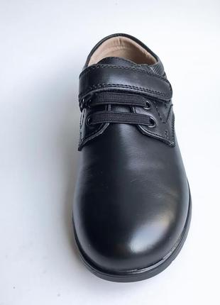 Кожаные туфли для мальчика кожа туфли подросток kangfu 31-363 фото