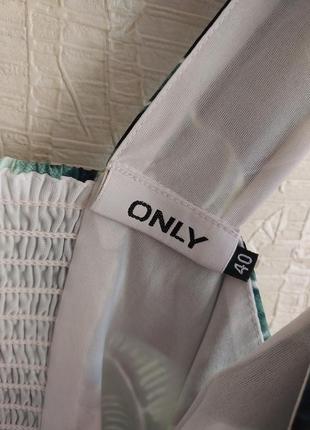 Летнее платье only принт листья 8
