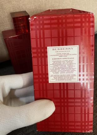 Burberry brit red парфумована вода 100 мл (2005 р), оригінал6 фото