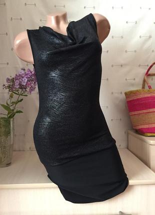Секси короткое чёрное платье с прозрачной спинкой сарафан2 фото