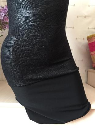 Секси короткое чёрное платье с прозрачной спинкой сарафан3 фото