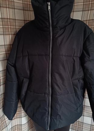 Черная куртка пуффер cropp размер л/485 фото