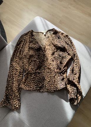 Леопардова блуза2 фото
