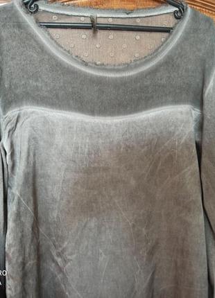 Оригинальная блузка италия р. 46-50, пог 52см2 фото
