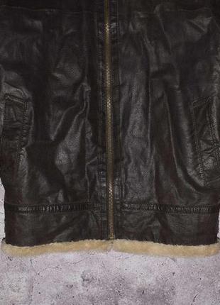 Clockhouse leather fur jacket (мужская зимняя кожаная куртка на меху )3 фото