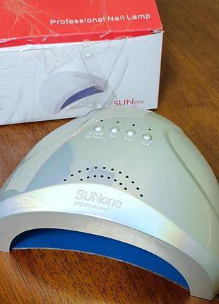 Лампа для маникюра и педикюра (лампа для сушки гель-лака) uv+led sun one 48 вт хамелеон-серебро