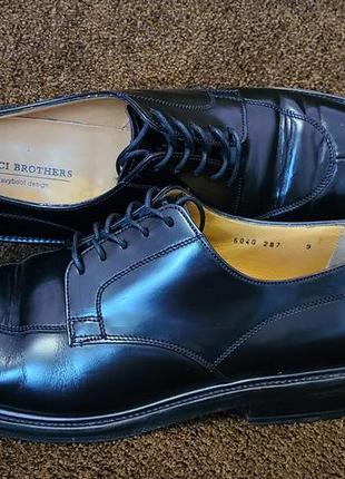 Мужские кожаные туфли от дорогого швейцарского бренда benci brothers6 фото