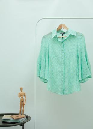 Хлопковая блуза, блузка, рубашка рукава колокол италия byblos