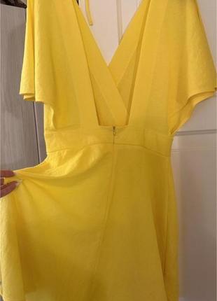 Легкое желтое платье mango6 фото