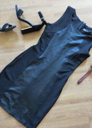 Черное обтягивающее платье  под кожу по фигуре4 фото