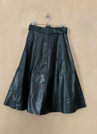 Юбка юбка черного цвета из эко кожи размер xs reserved1 фото