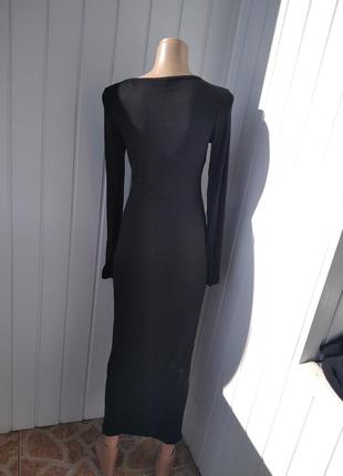 Базова трикотажна сукня міді7 фото