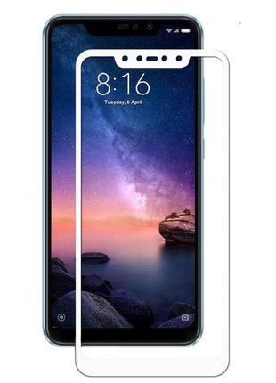 Захисне скло full glue xiaomi redmi note 6 pro white