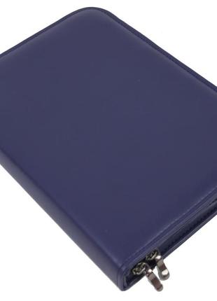 Невелика ділова папка формату а5 з екошкіри portfolio port1011 синя3 фото