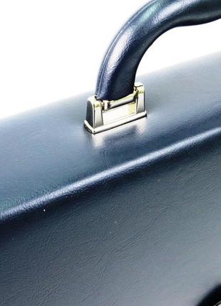 Великий чоловічий портфель з екошкіри amo sst01 синій7 фото