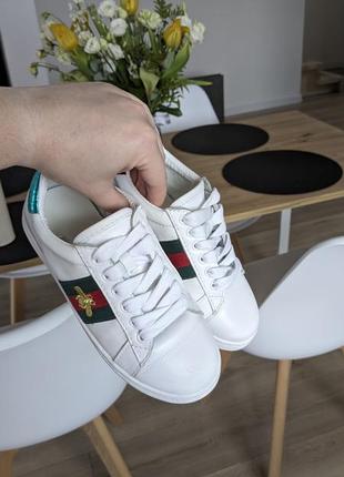 Кожаные кроссовки gucci ace2 фото