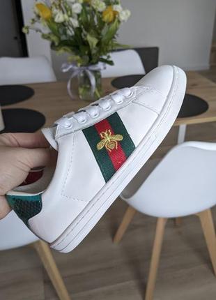 Кожаные кроссовки gucci ace1 фото