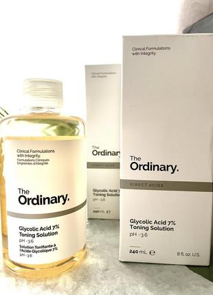 Обновляющий тоник с гликолевой кислотой 7% the ordinary glycolic acid 7% toning solution1 фото