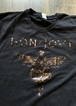 Винтаж футболка рок группы bon jovi2 фото