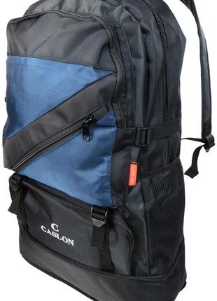 Рюкзак туристический 40l caslon  черный с синим