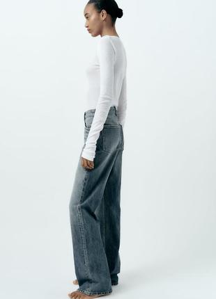 Джинси trf wide leg mid rise  zara2 фото