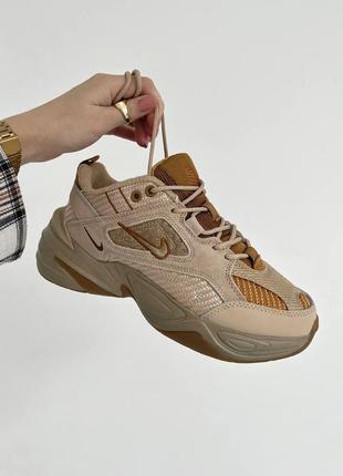 Nike m2k tekno brown жіночі кросівки найк текно10 фото