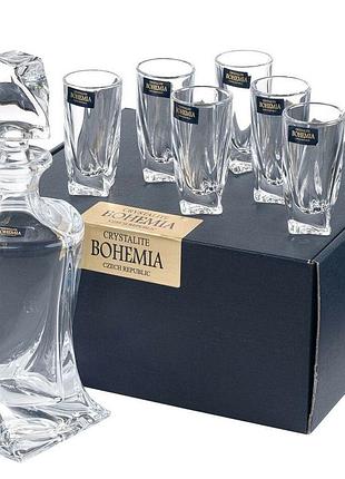 Набор для водки штоф и стопки bohemia quadro 99999-99a44-457 (7 пр)