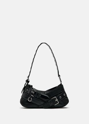 Сумка на плече з ременями zara