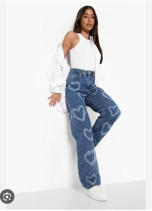 Крутяцкие стильные джинсы с сердочками2 фото