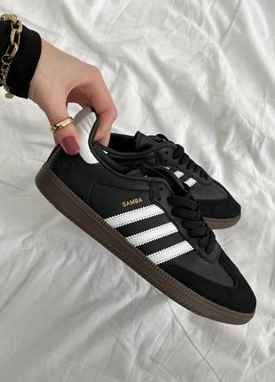adidas navy samba black жіночі кросівки адідас самба4 фото
