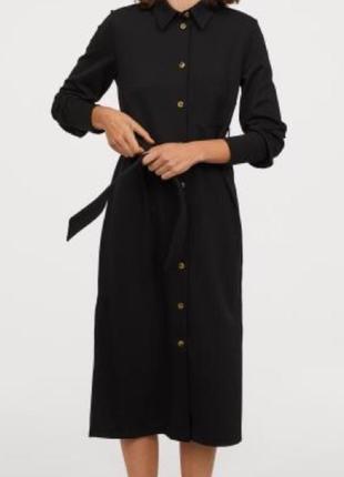 Стильное платье рубашка h&amp;m с пояском.