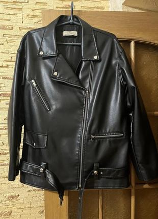 Куртка,косуха, черная, качественная эко кожа1 фото