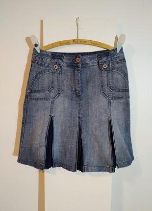 Юбка джинсовая с клиньями (плотная)1 фото