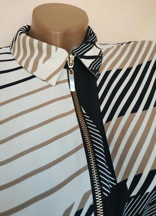 Актуальная блуза/рубашка с молнией в стиле оверсайз3 фото