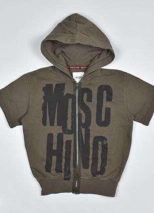Moschino 7 лет худи на молнии короткий рукав свитшот кофта